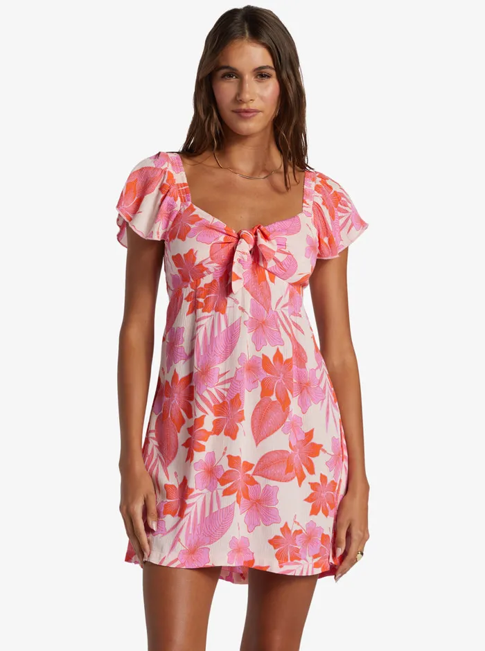 Roxy Dresses Oceanview Mini Dress Pale Dogwood Lhibiscus 8211 Womens
