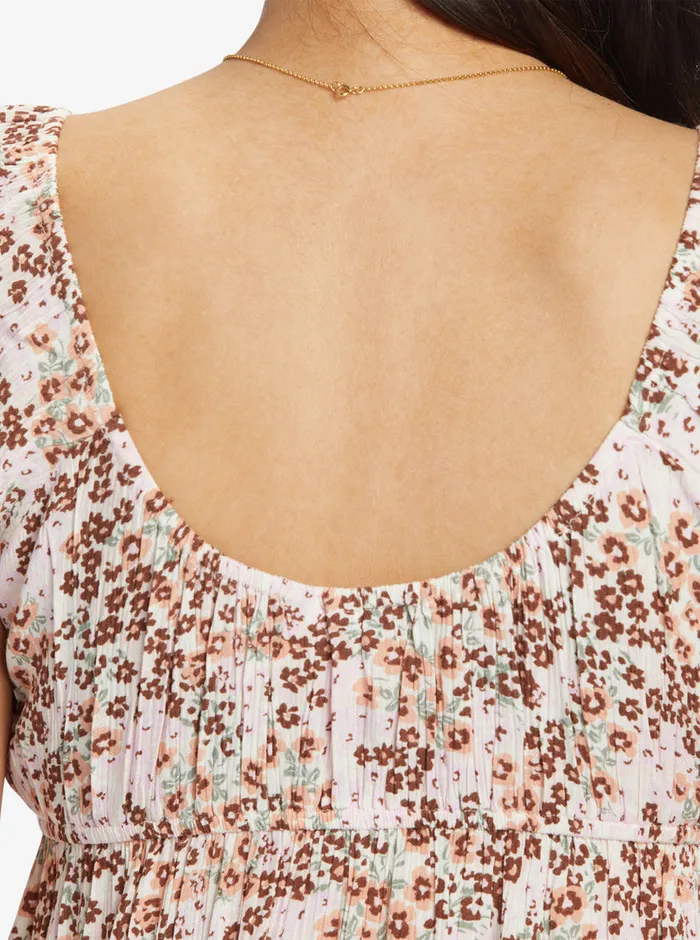 Roxy Dresses Sandy Shores Dress Wild Fields Floral Warm Taupe 8211 Womens