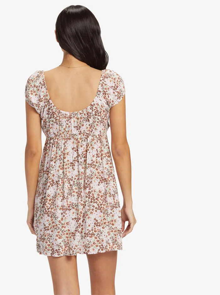 Roxy Dresses Sandy Shores Dress Wild Fields Floral Warm Taupe 8211 Womens