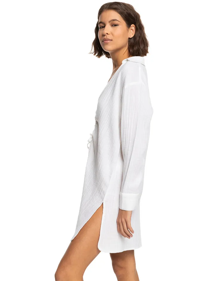 Roxy Dresses Sun And Limonade Shirt Dress Bright White 8211 Womens