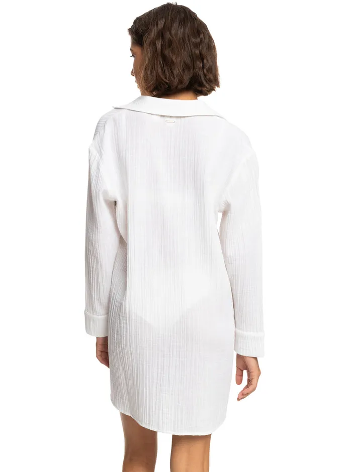 Roxy Dresses Sun And Limonade Shirt Dress Bright White 8211 Womens