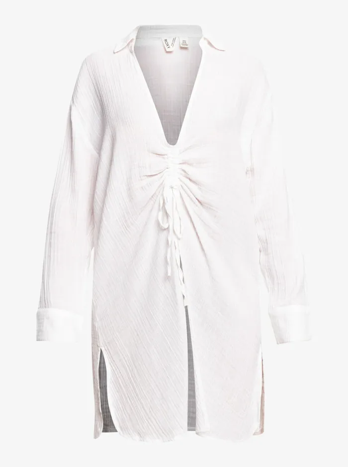 Roxy Dresses Sun And Limonade Shirt Dress Bright White 8211 Womens