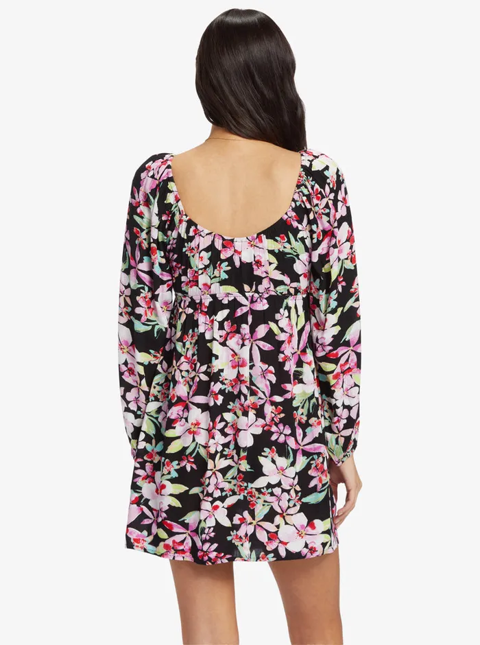 Roxy Dresses Sweetest Shores Mini Dress Anthracite New Life 8211 Womens