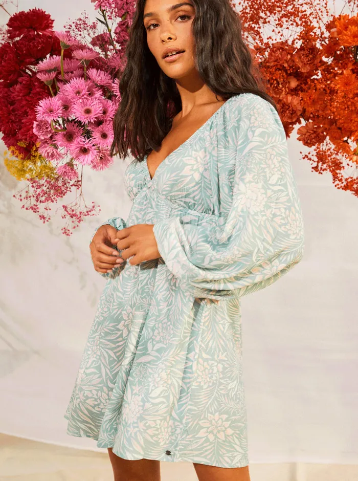 Roxy Dresses Sweetest Shores Puff Sleeve Dress Blue Surf Planao Apparel 8211 Womens Roxy Dresses Sweetest Shores Puff Sleeve Dress Blue Surf Planao Apparel 8211 Womens