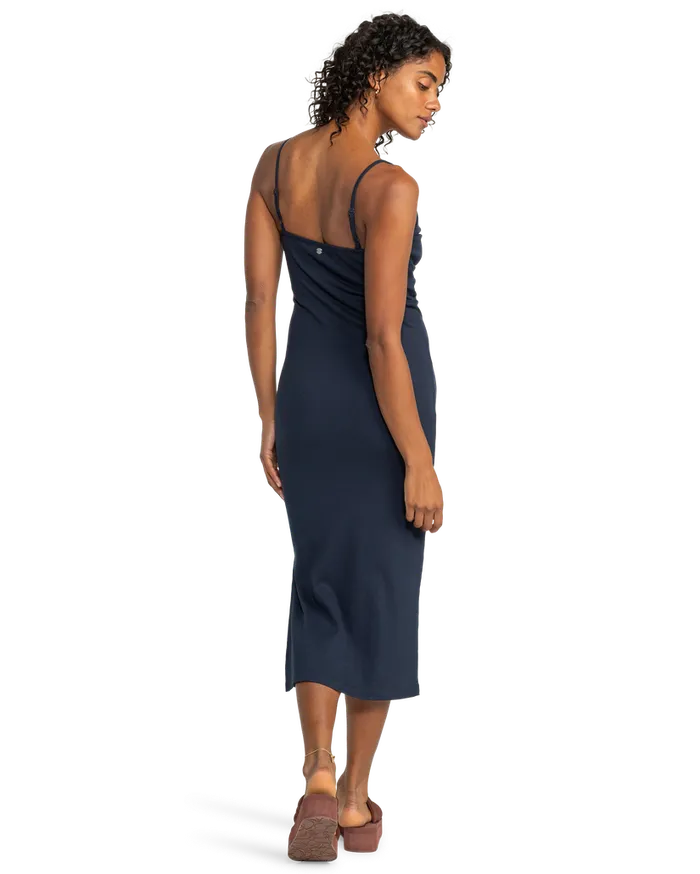 Roxy Dresses Wavey Lady Midi Dress Naval Academy 8211 Womens