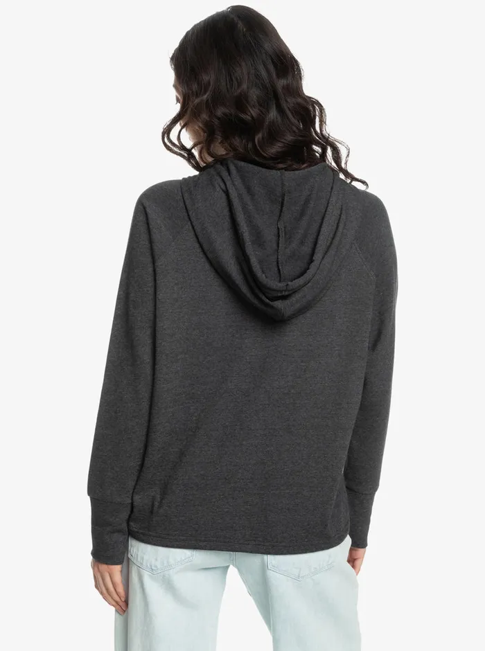 Roxy Fleece and Hoodies Destination Surf LongSleeve Hooded Top Anthracite 8211 Womens