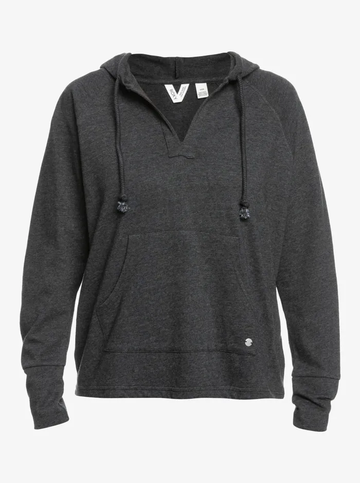 Roxy Fleece and Hoodies Destination Surf LongSleeve Hooded Top Anthracite 8211 Womens
