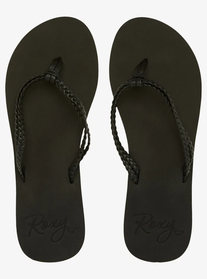Roxy Flip Flops Costas FlipFlops Black 3 8211 Womens