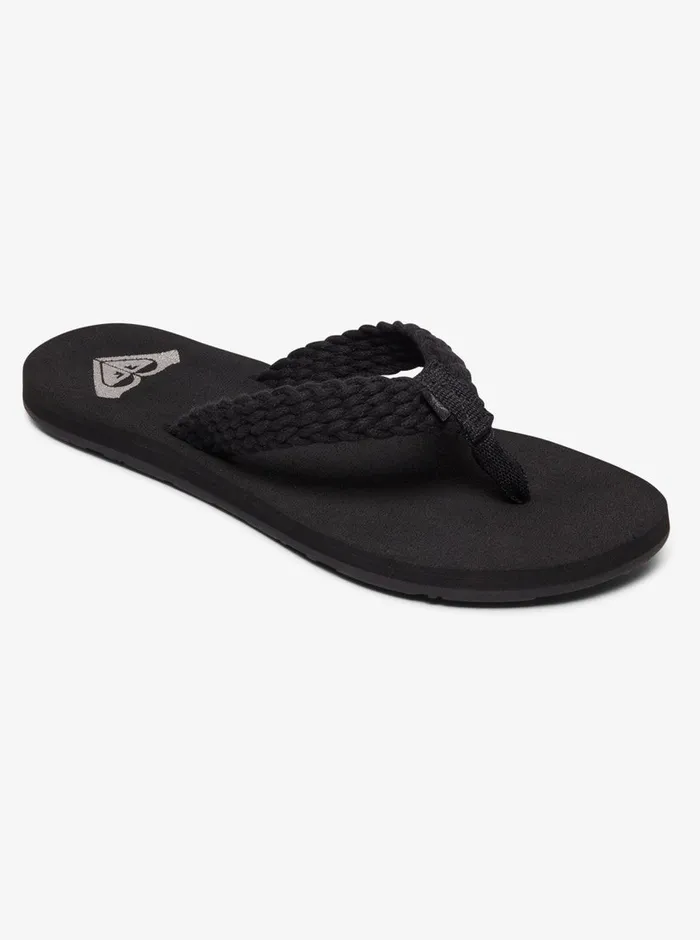Roxy Flip Flops Porto FlipFlops Black 8211 Womens