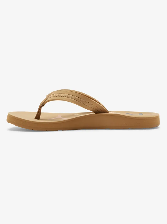 Roxy Flip Flops Vista IV FlipFlops Tan 8211 Womens