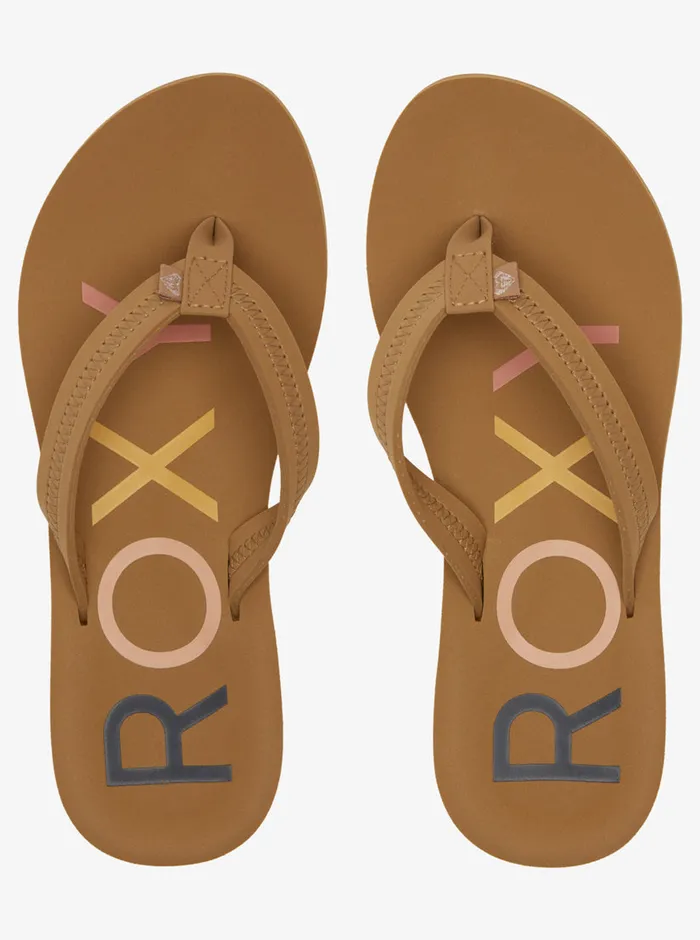 Roxy Flip Flops Vista IV FlipFlops Tan 8211 Womens