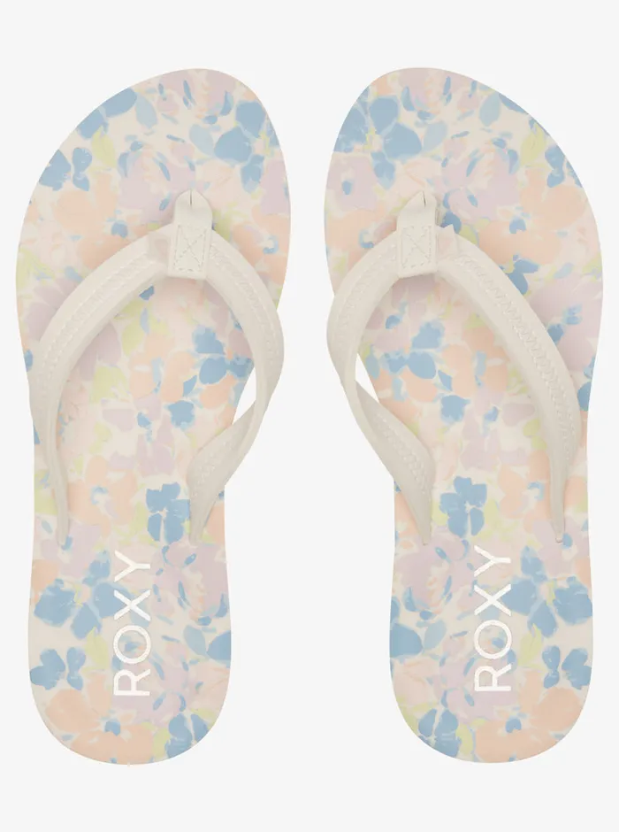 Roxy Flip Flops Vista Loreto II FlipFlops Whitelt Blue 8211 Womens