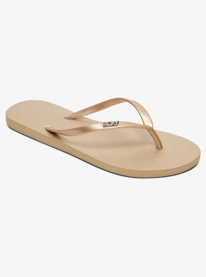 Roxy Flip Flops Viva FlipFlops Metallic Gold 8211 Womens