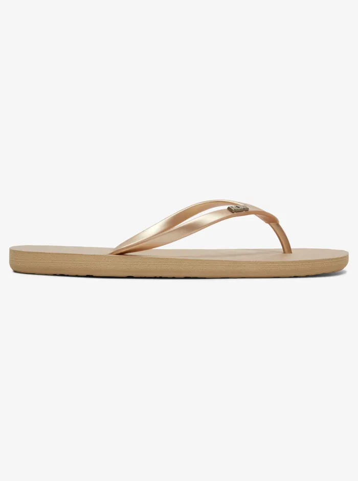 Roxy Flip Flops Viva FlipFlops Metallic Gold 8211 Womens
