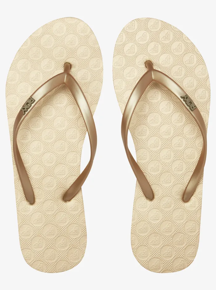 Roxy Flip Flops Viva FlipFlops Metallic Gold 8211 Womens