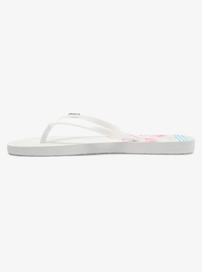 Roxy Flip Flops Viva Stamp FlipFlops White Hacienda 8211 Womens