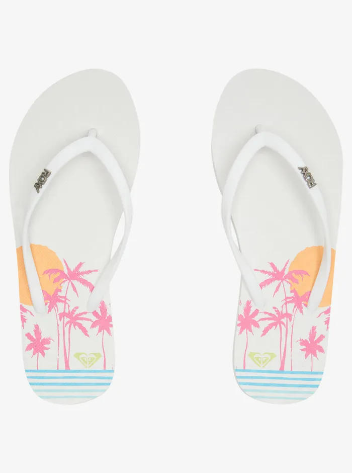 Roxy Flip Flops Viva Stamp FlipFlops White Hacienda 8211 Womens