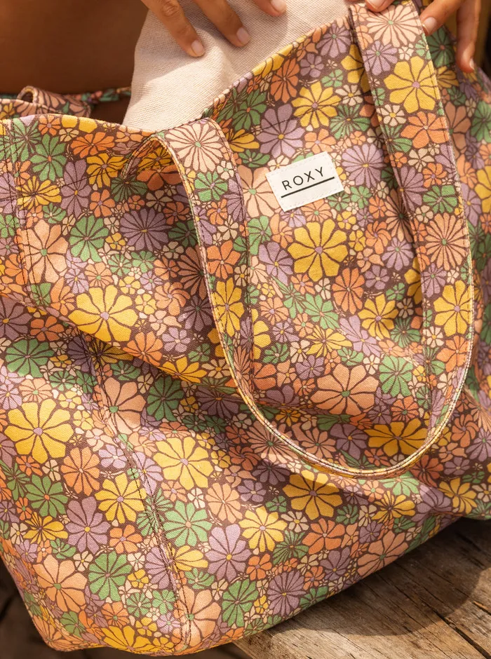 Roxy Handbags Anti Bad Vibes Printed Beach Bag Root Beer All About Sol Mini 8211 Womens