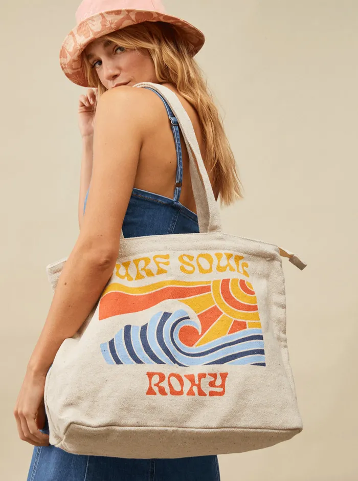 Roxy Handbags Summer Flower Tote Bag Natural 8211 Womens