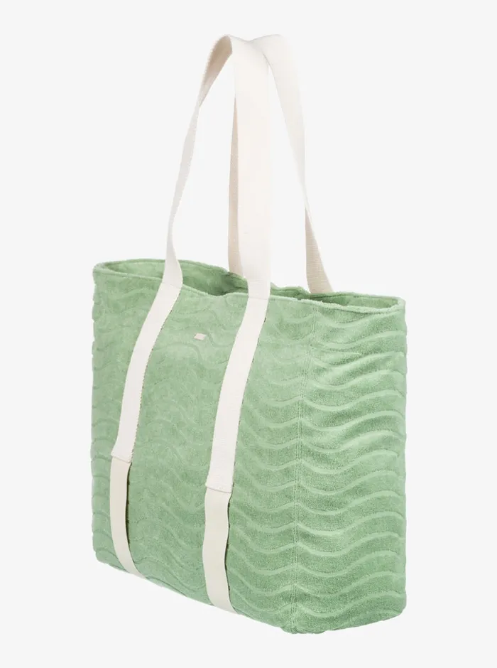 Roxy Handbags Sunny Palm Tote Beach Bag Quiet Green 8211 Womens