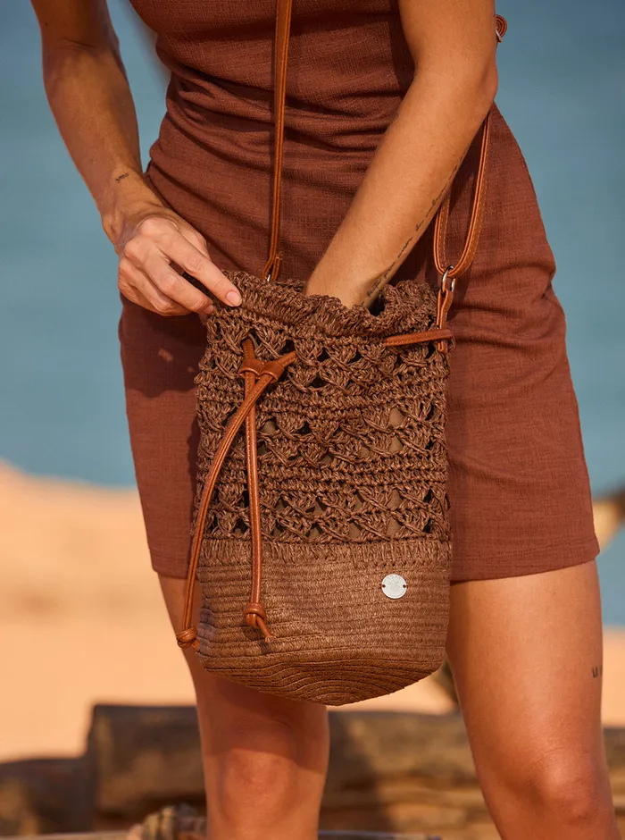 Roxy Handbags Sunset Music Bucket Bag Root Beer 8211 Womens