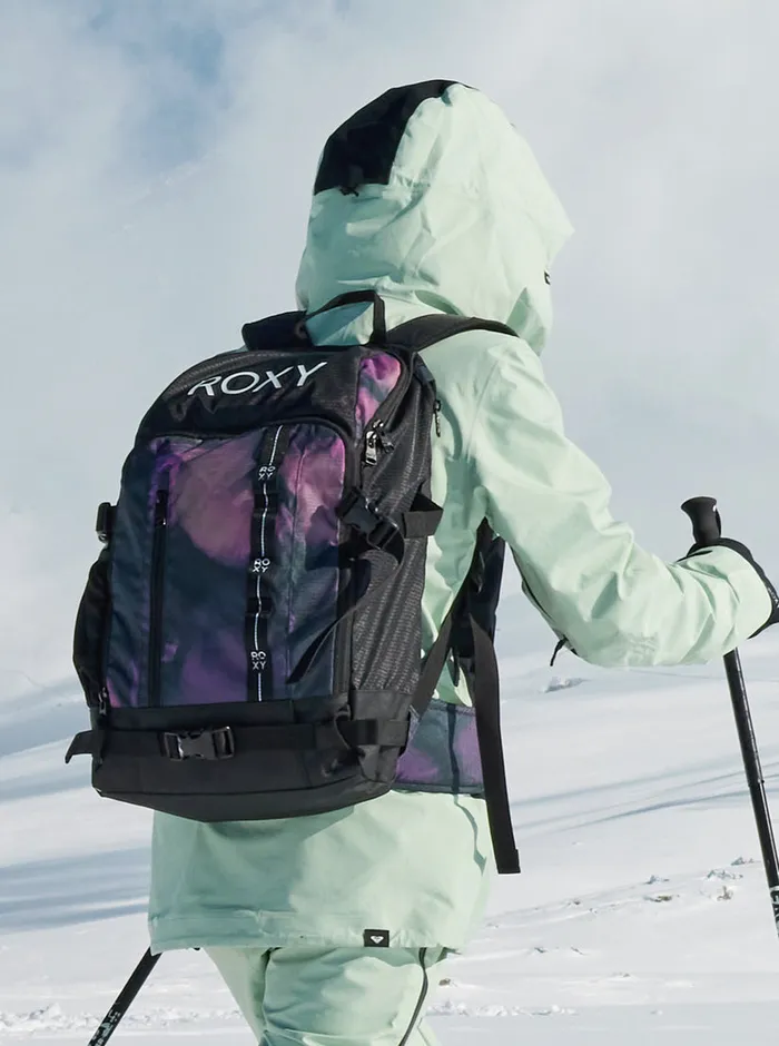 Roxy Handbags Tribute 23L Medium Snow Backpack True Black Pansy Pansy 8211 Womens Roxy Handbags Tribute 23L Medium Snow Backpack True Black Pansy Pansy 8211 Womens