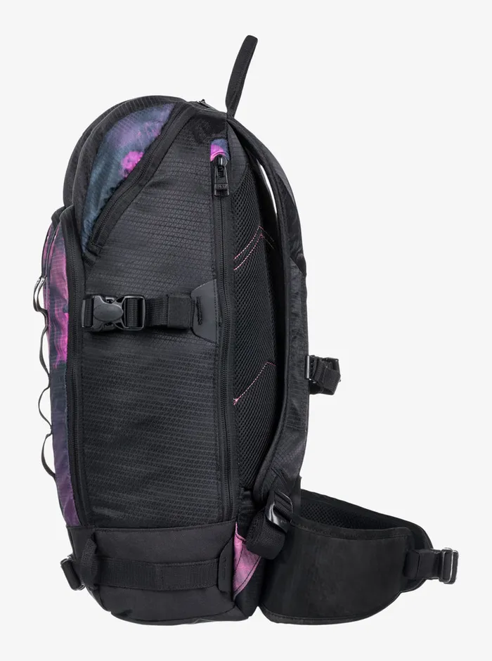 Roxy Handbags Tribute 23L Medium Snow Backpack True Black Pansy Pansy 8211 Womens