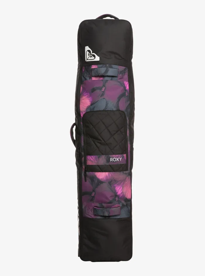 Roxy Handbags Vermont Wheelie 127L Snowboard Travel Bag True Black Pansy Pansy 8211 Womens