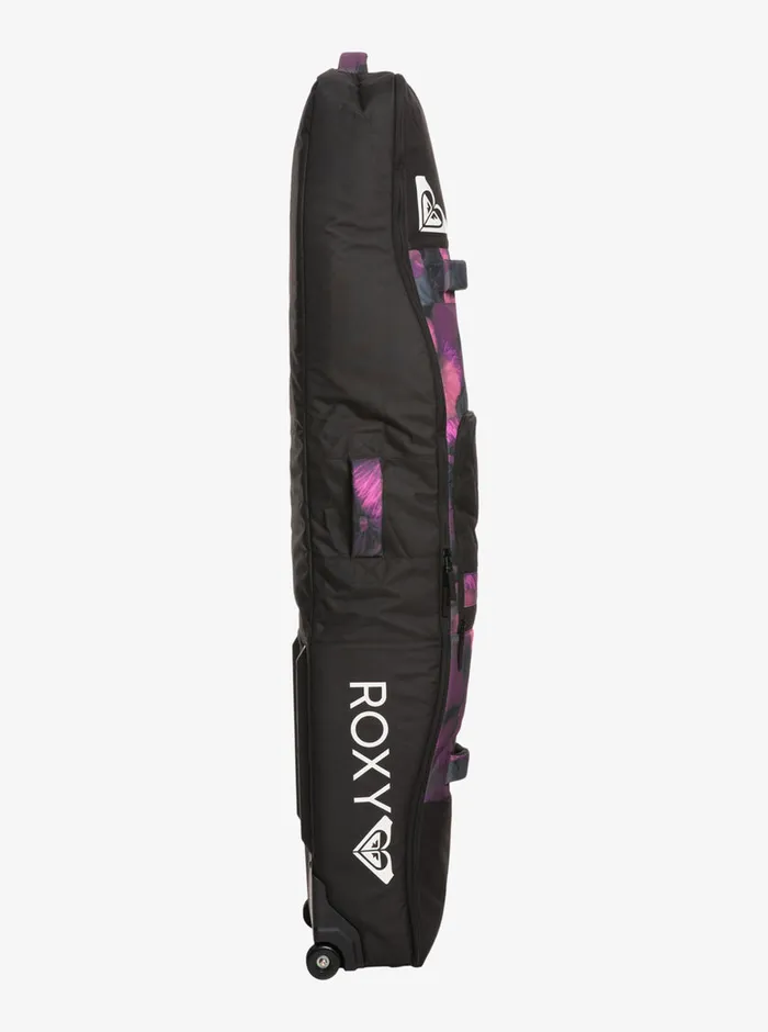 Roxy Handbags Vermont Wheelie 127L Snowboard Travel Bag True Black Pansy Pansy 8211 Womens