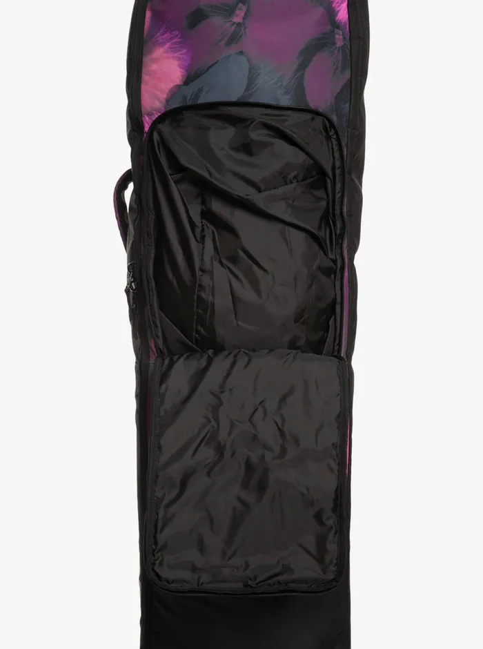 Roxy Handbags Vermont Wheelie 127L Snowboard Travel Bag True Black Pansy Pansy 8211 Womens