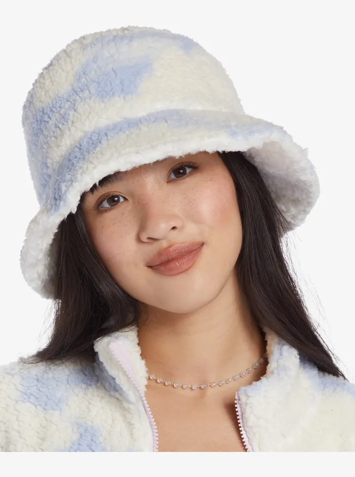 Roxy Hats Chloe Kim Sherpa Bucket Sun Hat Halogen Blue Clouds 8211 Womens