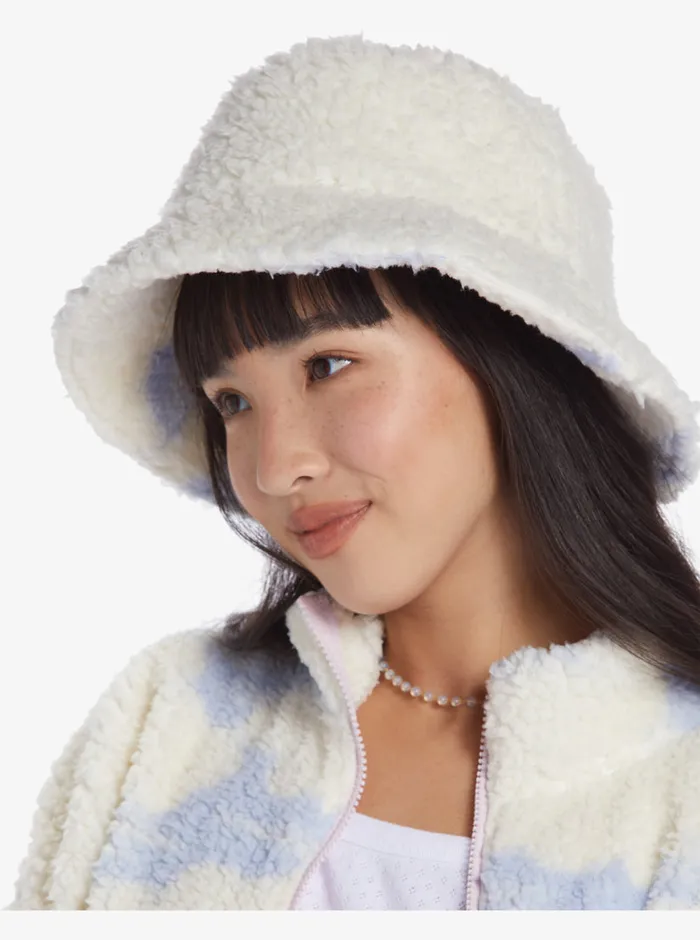 Roxy Hats Chloe Kim Sherpa Bucket Sun Hat Halogen Blue Clouds 8211 Womens