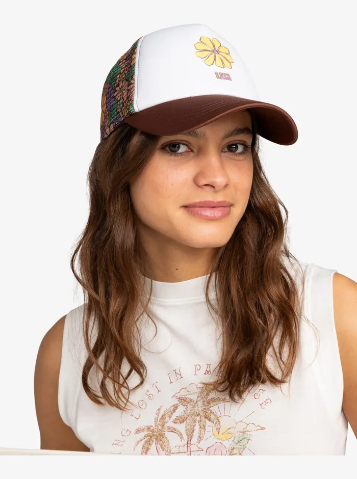 Roxy Hats Donut Spain Trucker Hat Root Beer All About Sol Mini 8211 Womens