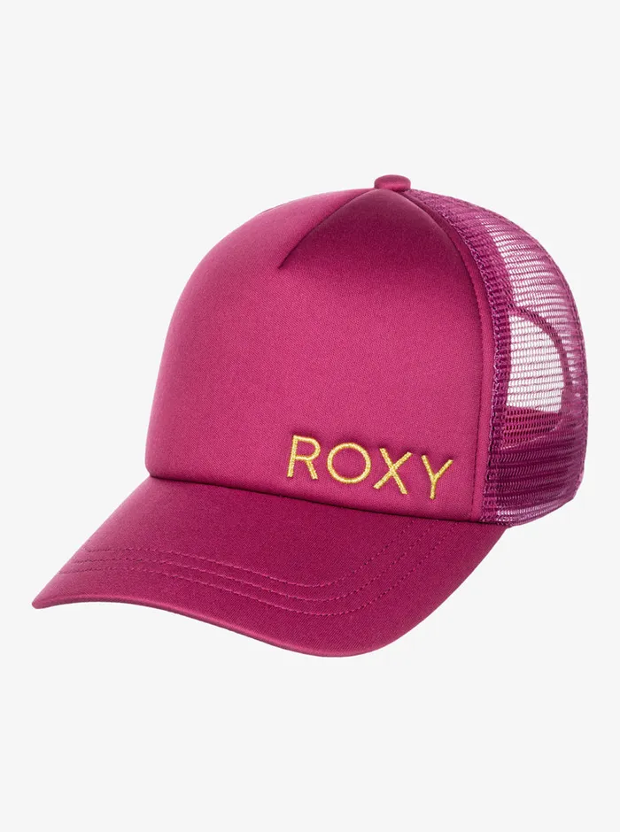 Roxy Hats Finishline Trucker Hat Raspberry Radiance 8211 Womens