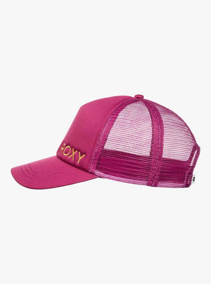 Roxy Hats Finishline Trucker Hat Raspberry Radiance 8211 Womens