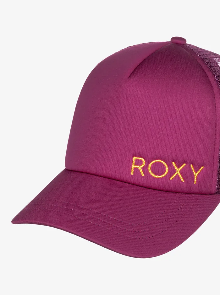 Roxy Hats Finishline Trucker Hat Raspberry Radiance 8211 Womens