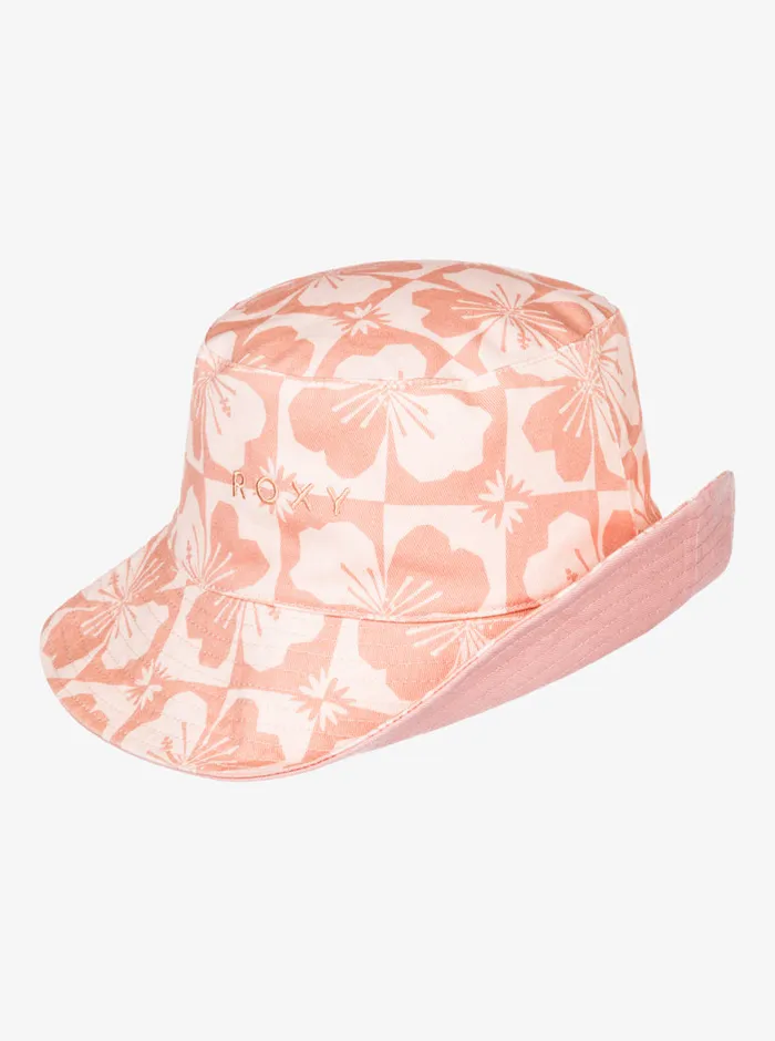 Roxy Hats Jasmine Paradise Reversible Bucket Hat Pale Dogwood Sun Clik 8211 Womens