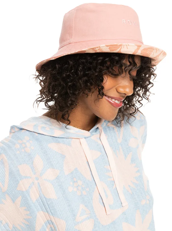 Roxy Hats Jasmine Paradise Reversible Bucket Hat Pale Dogwood Sun Clik 8211 Womens