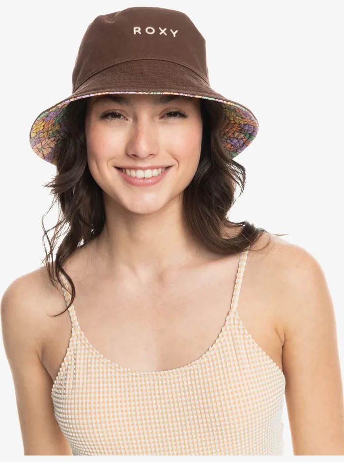 Roxy Hats Jasmine Paradise Reversible Sun Hat Root Beer All About Sol Mini 8211 Womens