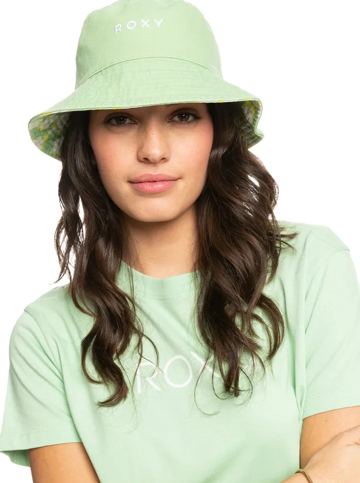 Roxy Hats Jasmine Paradise Sun Hat Quiet Green Floral Delight 8211 Womens