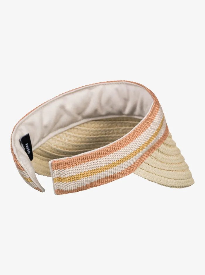 Roxy Hats Sunny Morning Straw Visor Natural 8211 Womens