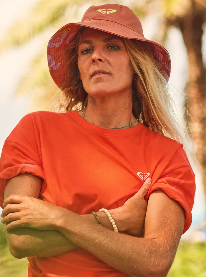 Roxy Hats SurfKindKate Bucket Reversible Hat Sunburn Positivity Paradise 8211 Womens