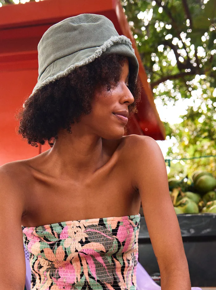 Roxy Hats Victim Of Love Bucket Sun Hat Agave Green 8211 Womens