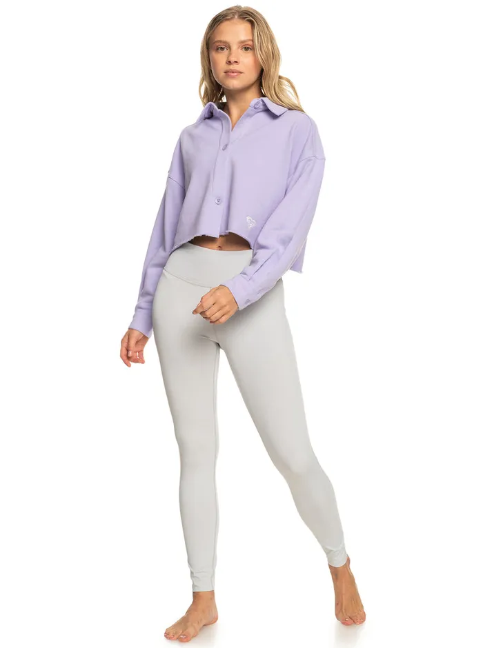 Roxy Jackets Cropped Shacket Lavender 8211 Womens