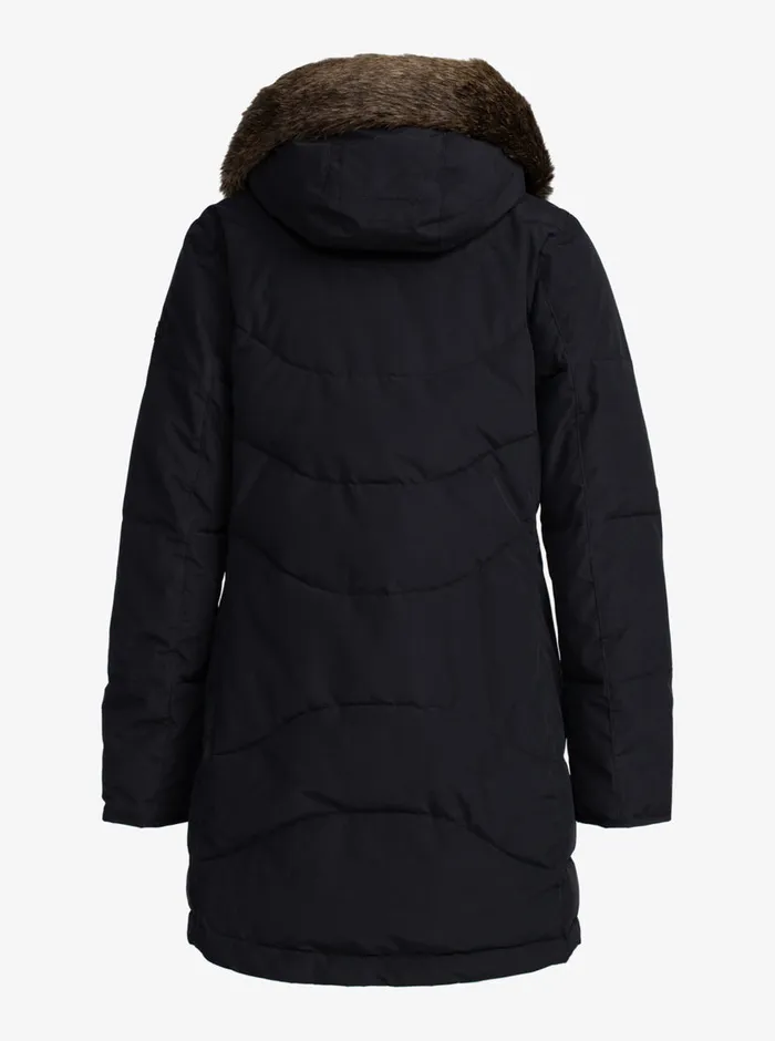 Roxy Jackets Ellie Longline Winter Jacket True Black 8211 Womens