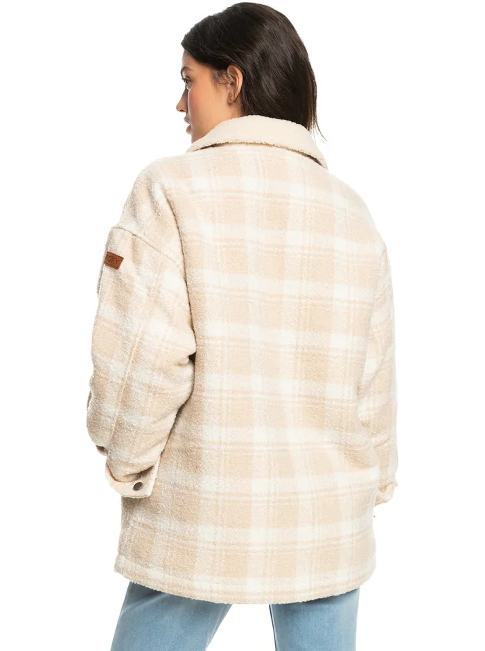 Roxy Jackets Passage Of Time Jackets Tapioca Swell Check 8211 Womens