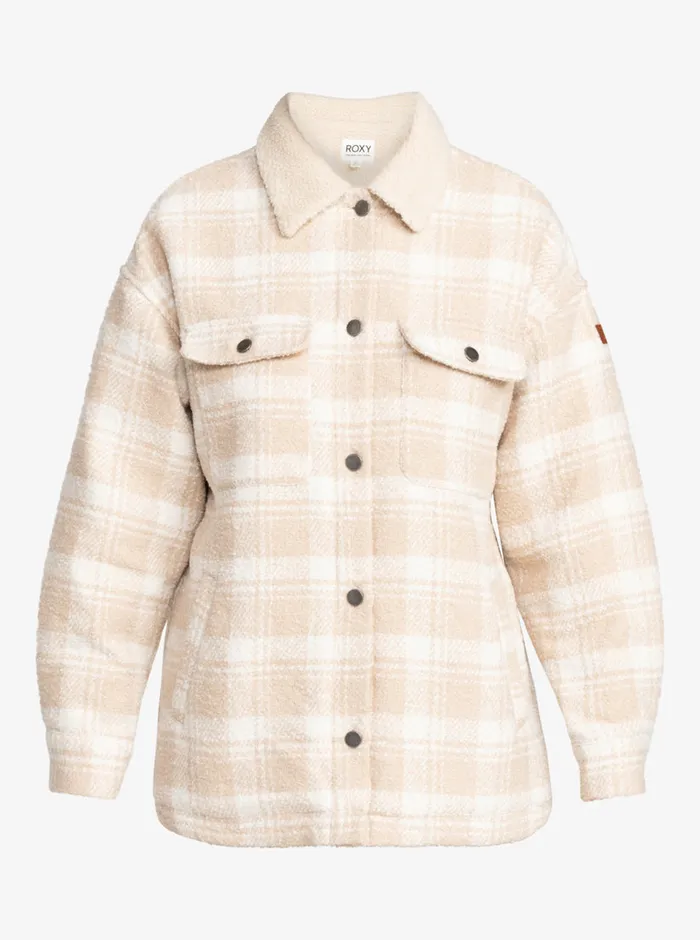 Roxy Jackets Passage Of Time Jackets Tapioca Swell Check 8211 Womens