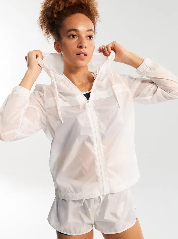 Roxy Jackets Pure Pursuit Windbreaker Bright White 8211 Womens