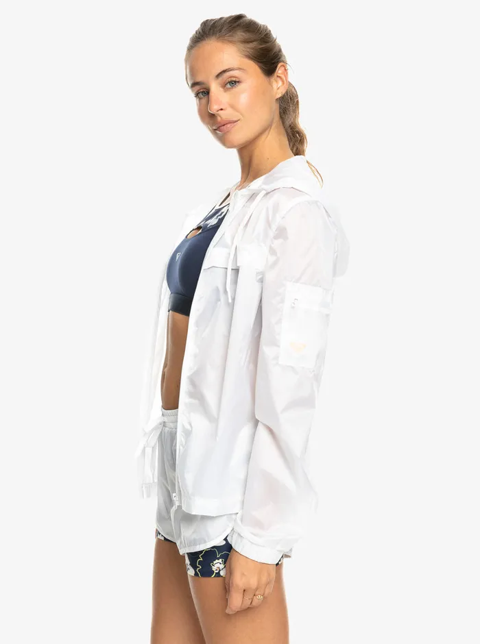 Roxy Jackets Pure Pursuit Windbreaker Bright White 8211 Womens