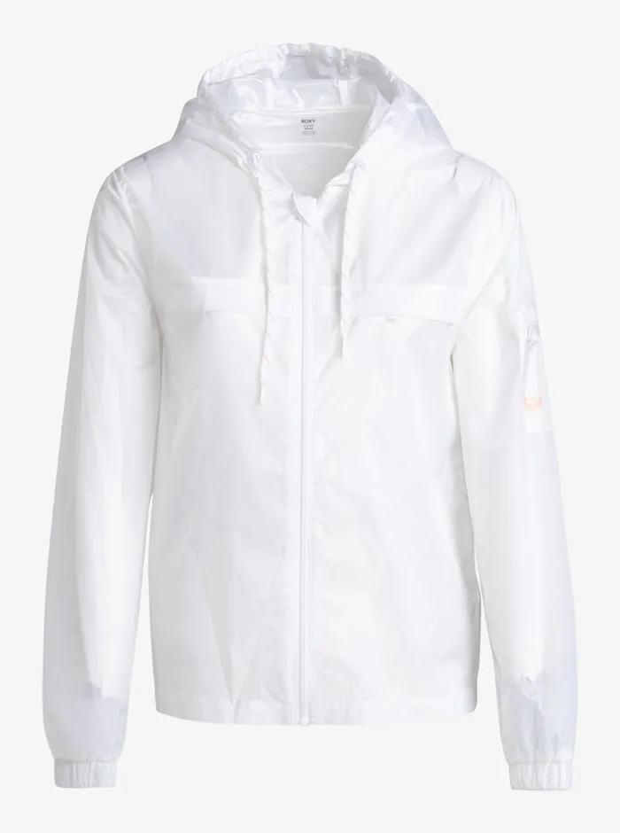 Roxy Jackets Pure Pursuit Windbreaker Bright White 8211 Womens